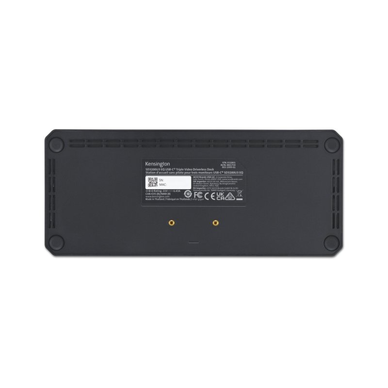 Kensington Station d’accueil sans pilote USB-C 10 Gbits/s avec triple sortie vidéo EQ SD4843P