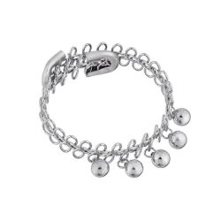 Bangles Urthn Rhodium Plated Adjustable Bracelet