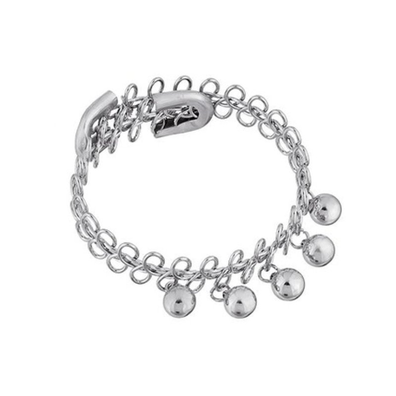 Bangles Urthn Rhodium Plated Adjustable Bracelet