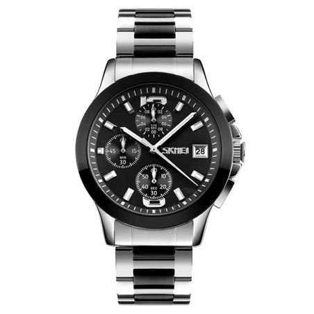 Skmei Skmei 9126chttblk Metal Band Men Watch