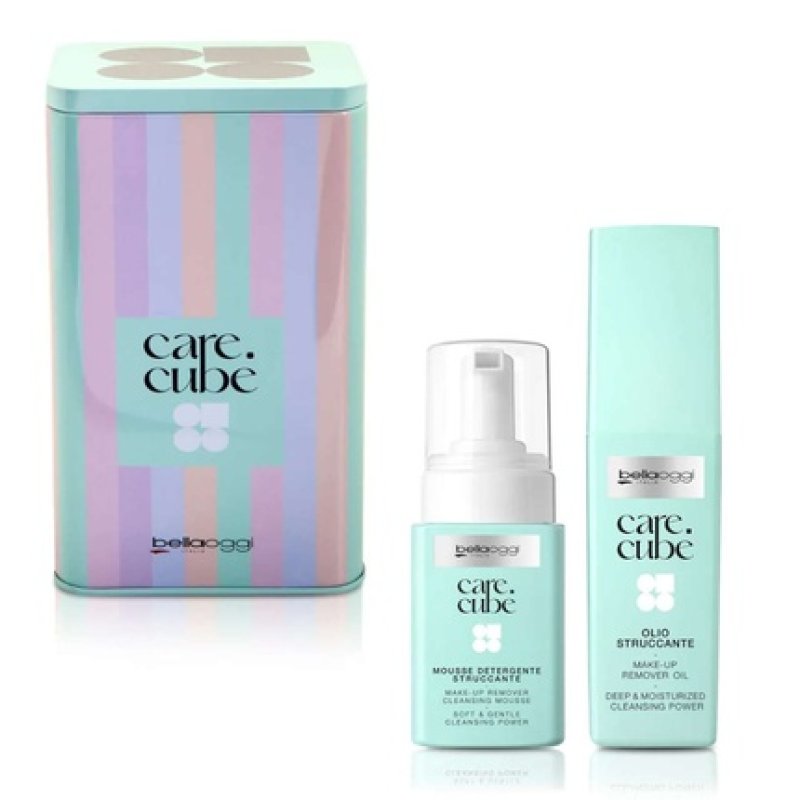 Care Cube Bellaoggi Double Cleanser Box Set With Mousse And Makeup Remover Oil