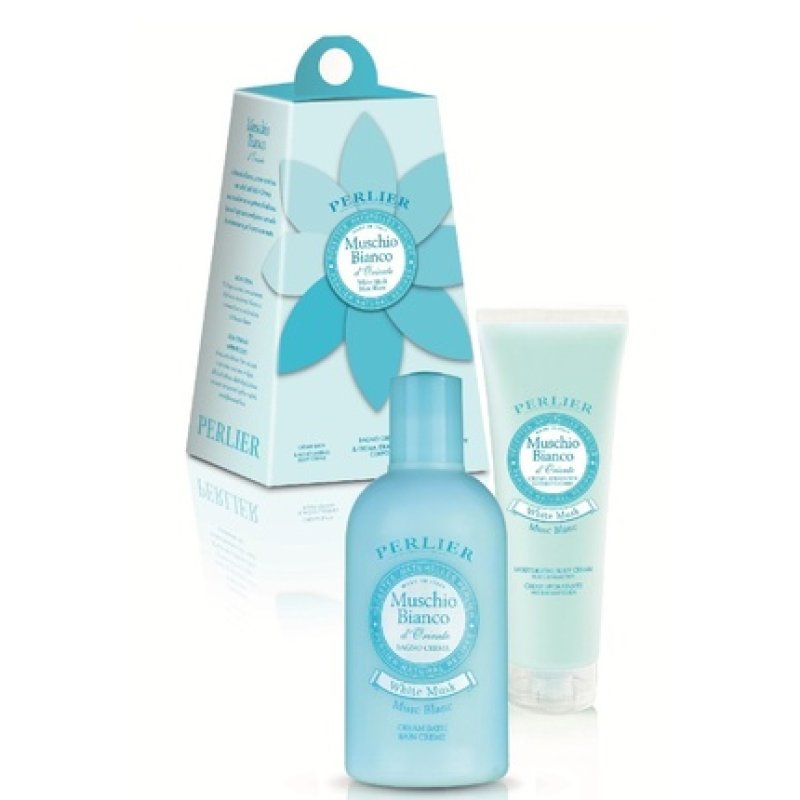 Perlier White Musk Bath Foam And Body Cream Set