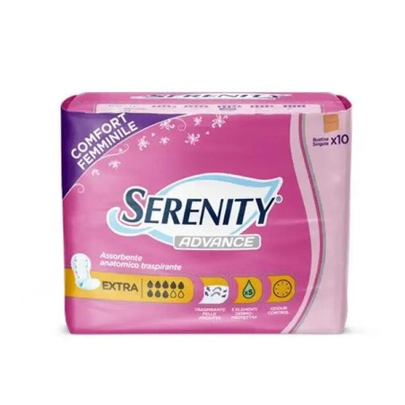Serenity Advance Anatomical Breathable Pad Extra 10 Pads