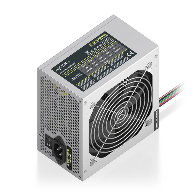 AISENS ASPC-500ATX-SEO power supply unit 500 W 20 4 pin ATX ATX Silver