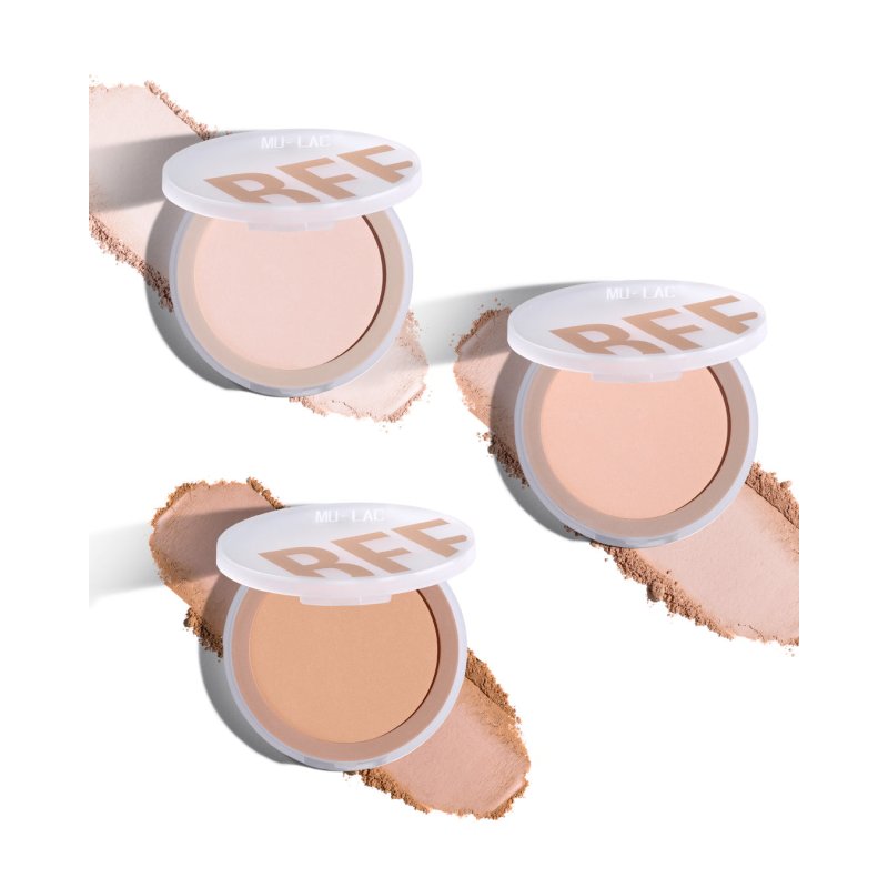 Mulac Cosmetics Bff Pressed Powder poudre de visage 7,5 g 03 Dark