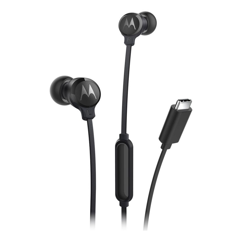 Motorola EARBUDS3CS headphones/headset Wired In-ear Calls/Music USB Type-C Black