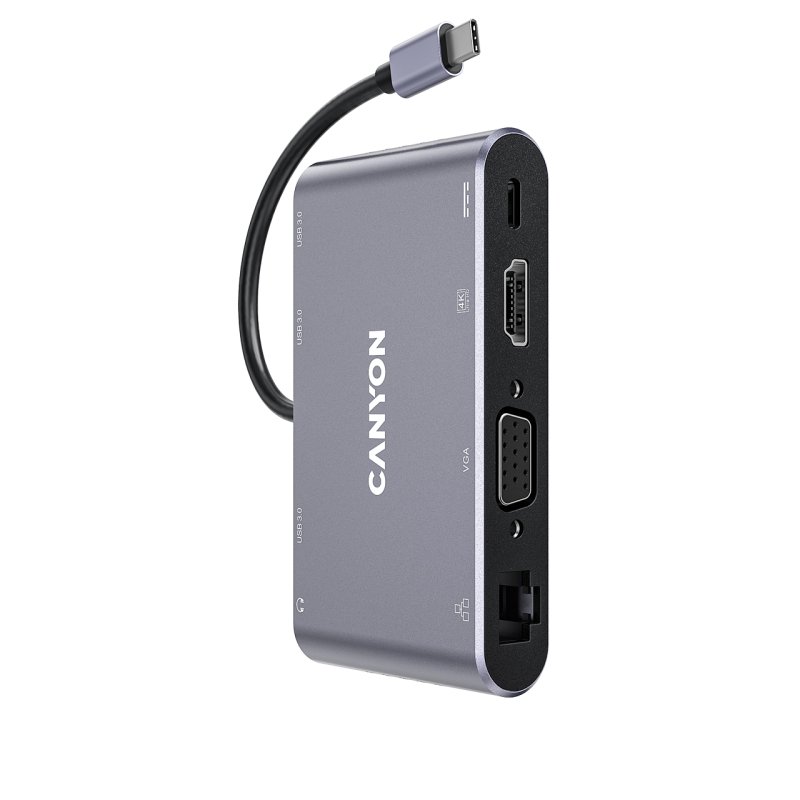 Canyon Hub DS-14 8-in-1 4K USB-C gray