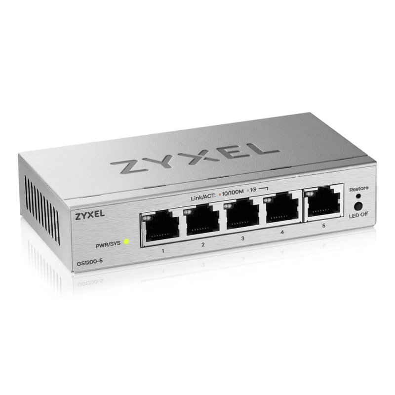 Zyxel GS1200-5V3 Managed L2 Gigabit Ethernet (10/100/1000) Desktop Grey