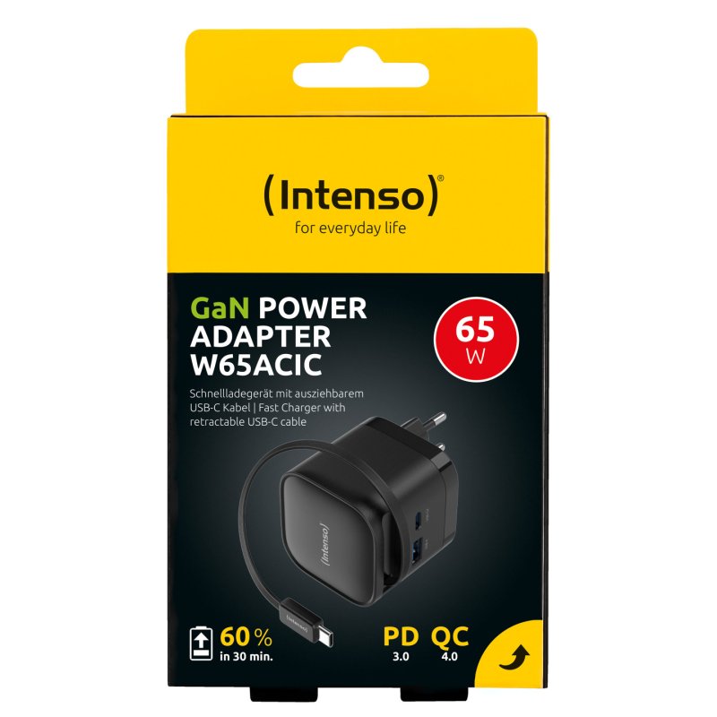 Intenso 7806520 power adapter/inverter Indoor 65 W Black