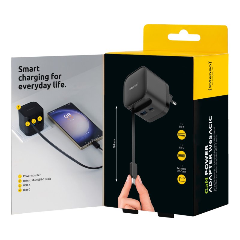 Intenso 7806520 adaptateur de puissance & onduleur Intérieure 65 W Noir