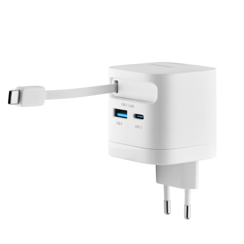 Intenso Power Adapter W65ACIC GaN white Schnellladegerät mit 65 W Leistung, Leistungsstarke GaN-Technologie,