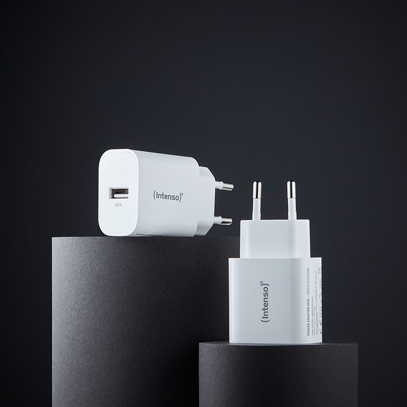 Intenso Netzteil Power Adapter W5A Doppelpack Anschluss: 1x USB-A, Output: max. 5 Watt, Weiß