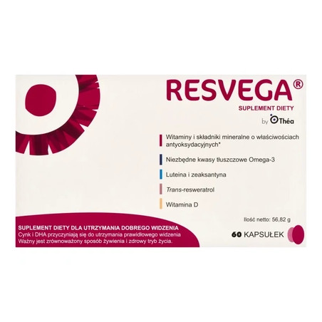 Resvega Capsules With Ingredients Supporting Proper Vision 60 Pieces