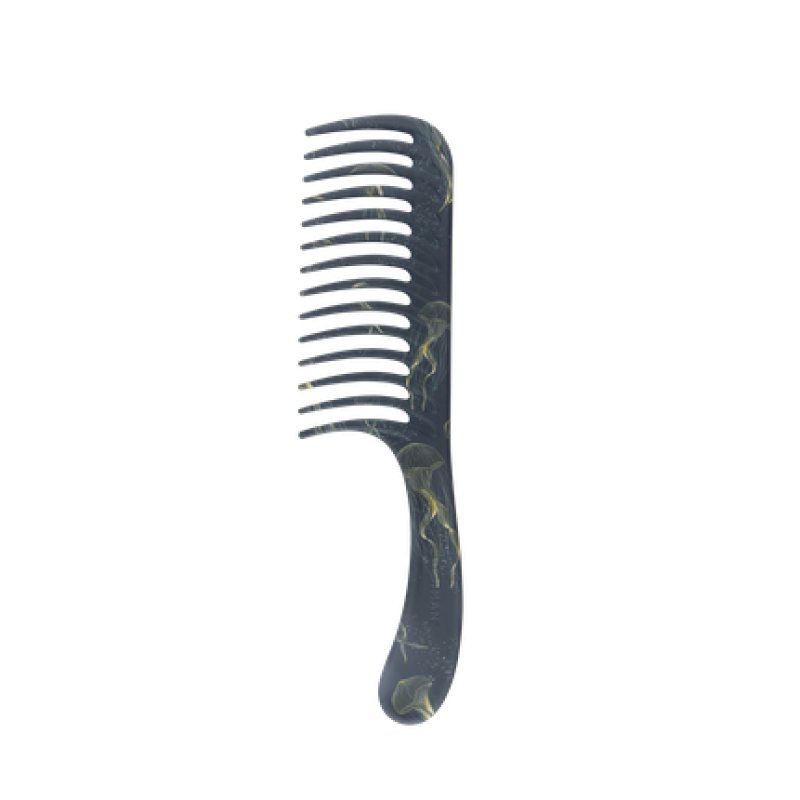 Denman D28 The Deluxe Wide Tooth Detangler Comb Floral Design