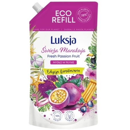 Luksja Liquid Soap Refill Fresh Passion Fruit 900 Ml