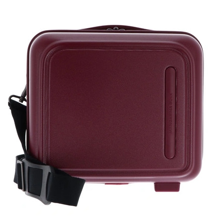 Mandarina Duck Logo Duck Beauty Case Cosmetic Bag In Berry