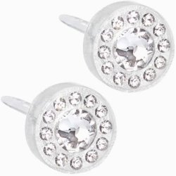 Blomdahl Nickel Free Medical Plastic 6mm Brilliance Halo Crystal Stud