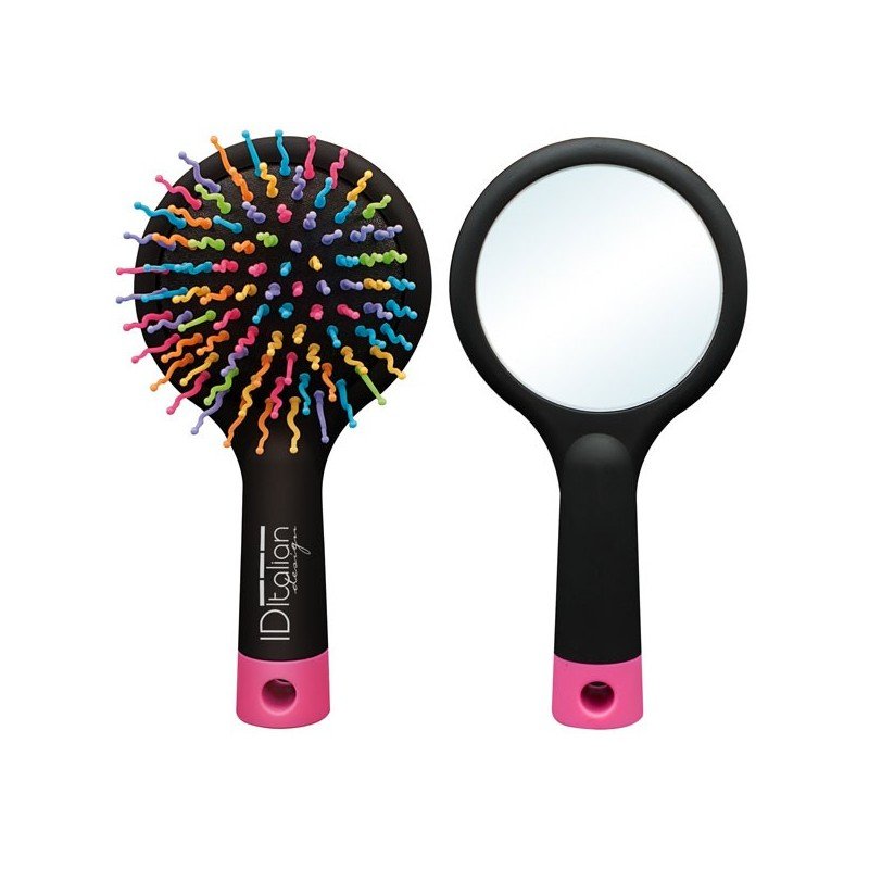 ID Italian IDRAINBRUSH hairbrush/comb Children Round hairbrush Black, Multicolour