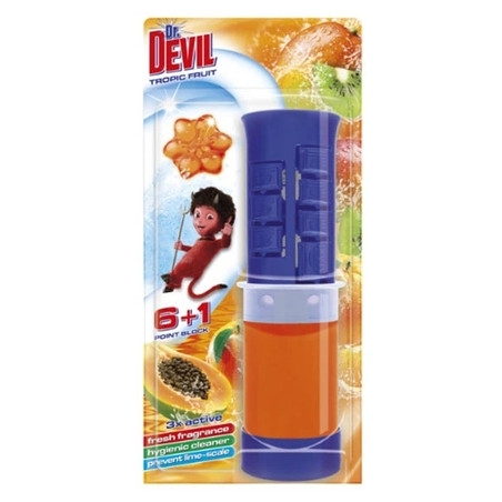 Dr Devil Toilet Flush Block Tropical Fruit 45 Milliliters