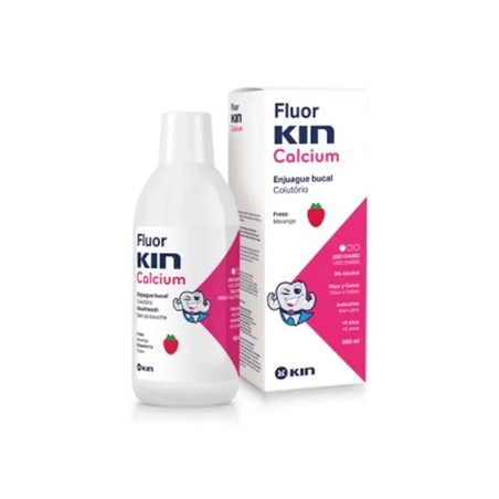 Kin Kin Fluorkin Calcium Mouthwash Strawberry Flavor 500ml