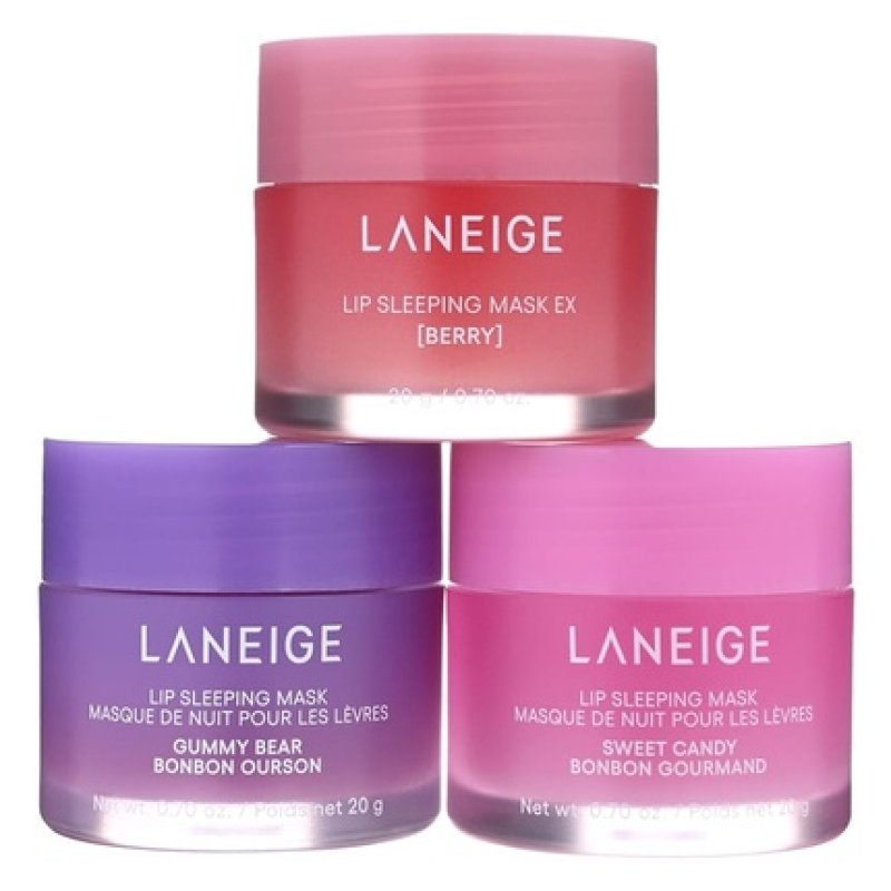 Laneige Lip Sleeping Mask Trio Set Berry 20g Gummy Bear 20g Sweet Candy 20g
