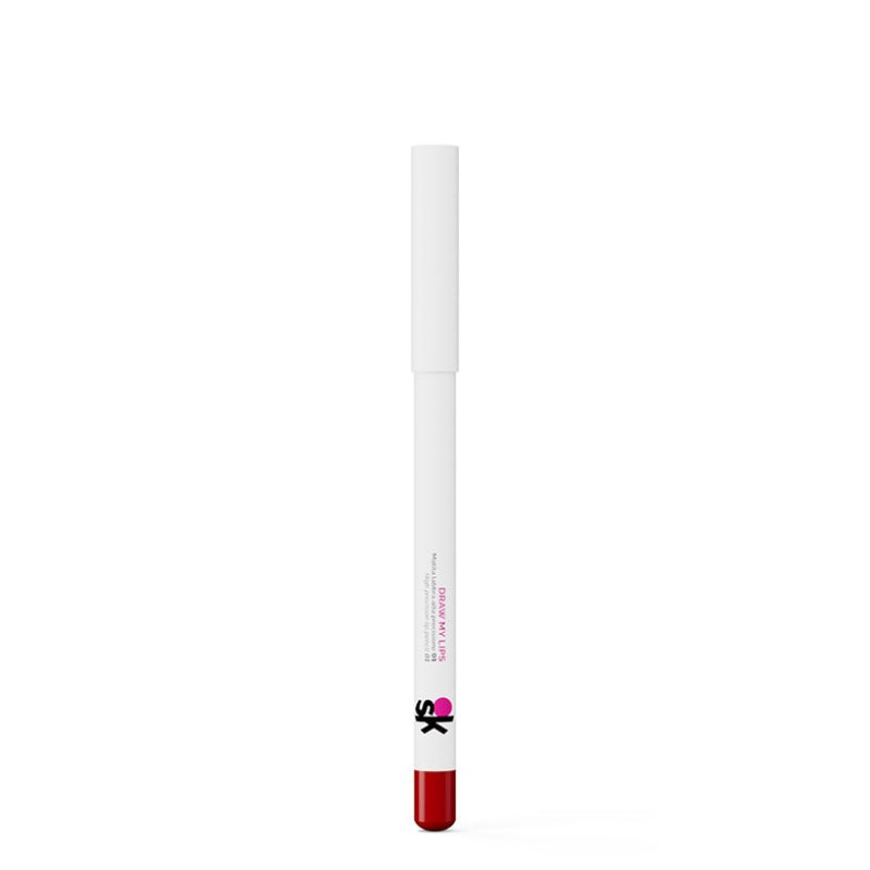Overskin Draw My Lips High Precision Lip Pencil 01 Red Cinica