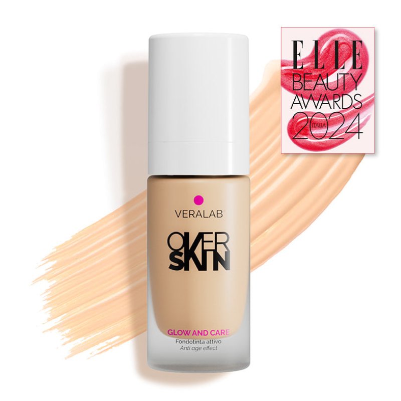 Veralab Overskin Glow And Care Active Radiant And Moisturizing Foundation 35 Light Honey 30 Ml