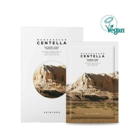 Skin1004 Madagascar Centella Watergel Sheet Ampoule Face Mask 25ml X 5 Pieces