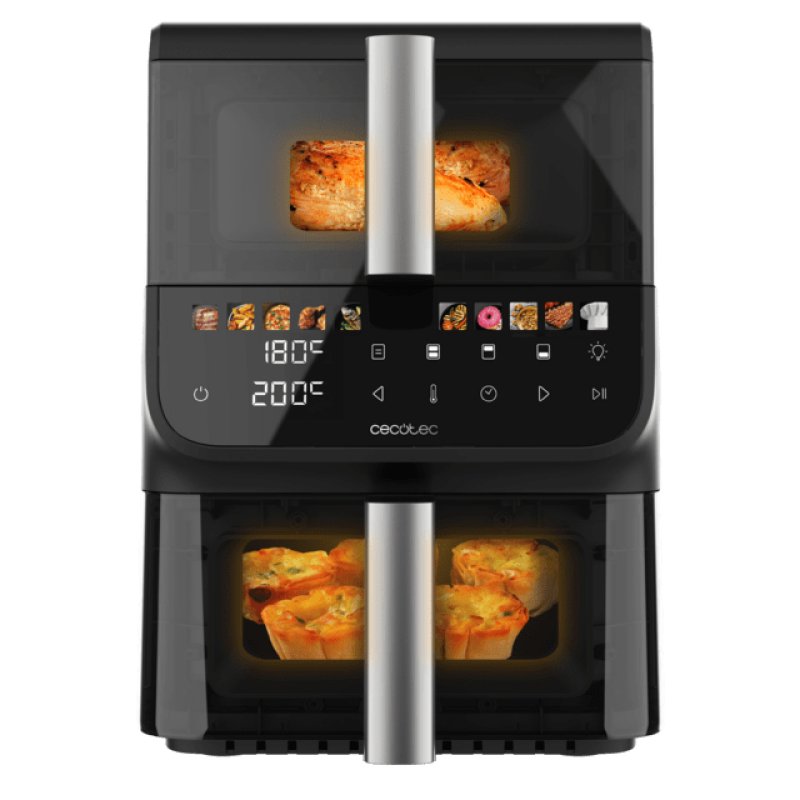 Cecotec Cecofry DuoLevel 10000 DuoSize Window Double 10 L Stand-alone 2000 W Hot air fryer Black