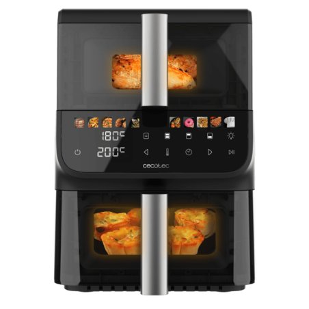 Cecotec Cecofry DuoLevel 10000 DuoSize Window Double 10 L Autonome 2000 W Friteuse d’air chaud Noir