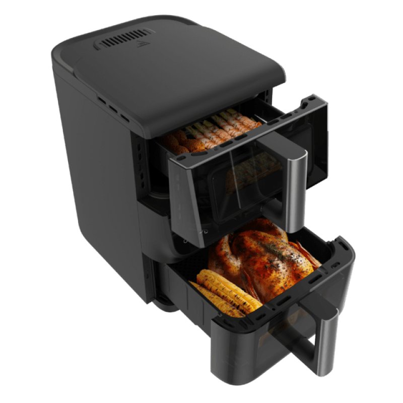 Cecotec Cecofry DuoLevel 10000 DuoSize Window Double 10 L Autonome 2000 W Friteuse d’air chaud Noir