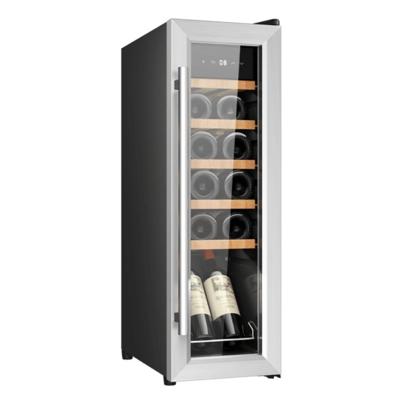 Cecotec Bolero GrandSommelier 1250 Refroidisseur de vin compresseur Pose libre Noir, Acier inoxydable 12 bouteille(s)