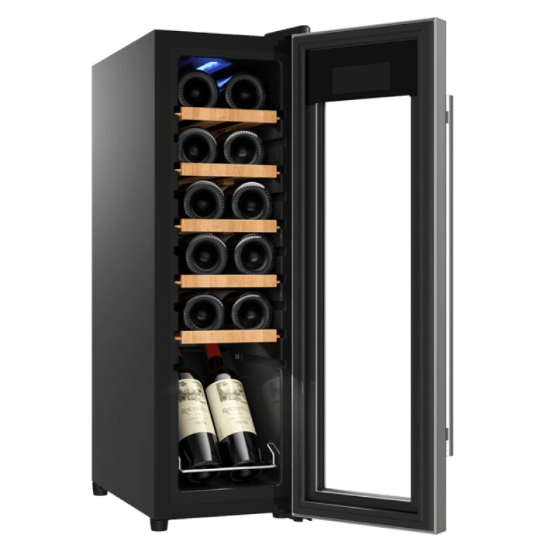 Cecotec Bolero GrandSommelier 1250 Compressor wine cooler Freestanding Black, Stainless steel 12 bottle(s)