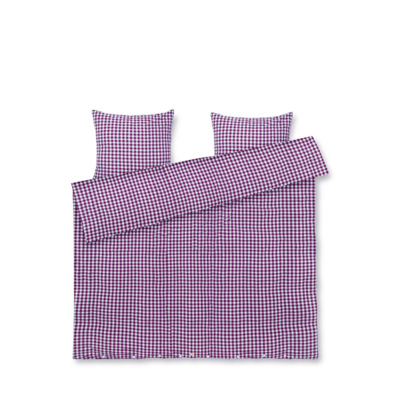 Juna - Bæk&Bølge Bed linen - Fuchsia/Mint - 200x220 cm