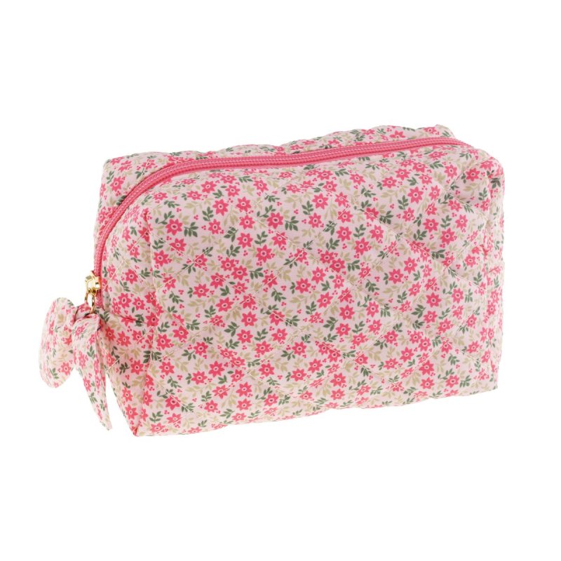 Tinka - Toiletry Bag Pink w/Flowers