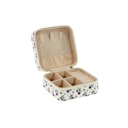 Tinka - Travel Jewellery Box White w/Lillia Flowers