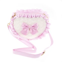 Tinka - Bag Heart Pink/White Pretty Purse