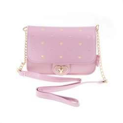 Tinka - Bag Pink w/Hearts Pretty Purse
