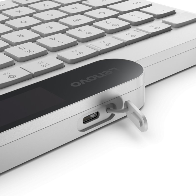 Lenovo Bluetooth-Tastatur mit Selbstladefunktion (weiß)
