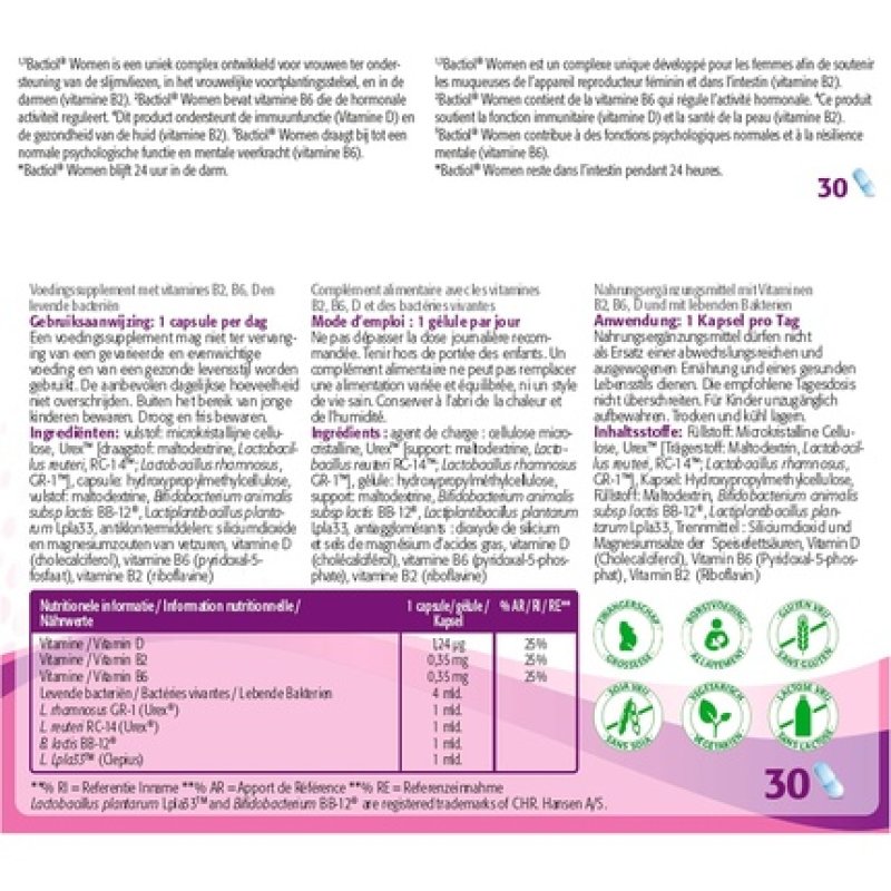 Metagenics Battiol Women Dietary Supplement with Lactic Acid Cultures