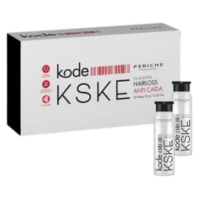 PERICHE Kode Placenta KSKE Hair Loss Treatment 10 x 10ml Black Standard
