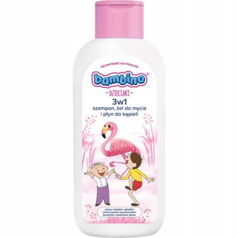 Bambino Kids 3 In 1 Shampoo Shower Gel And Bath Liquid Flaming 400ml