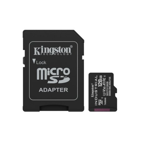 Kingston Technology Carte 128GB microSDXC Industrielle C10 A1 pSLC adaptateur SD