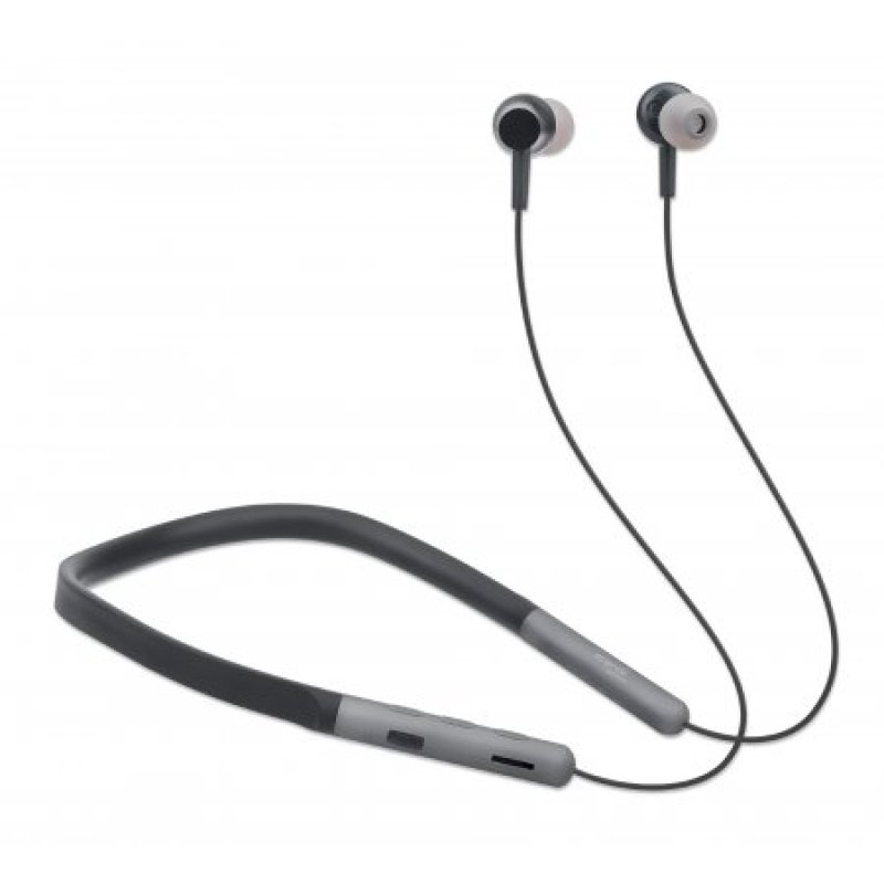 Manhattan Bluetooth In-Ear Headset with Neckband, Microphone, Integrated Controls, Sweatproof, Noise Isolating, 5 hour