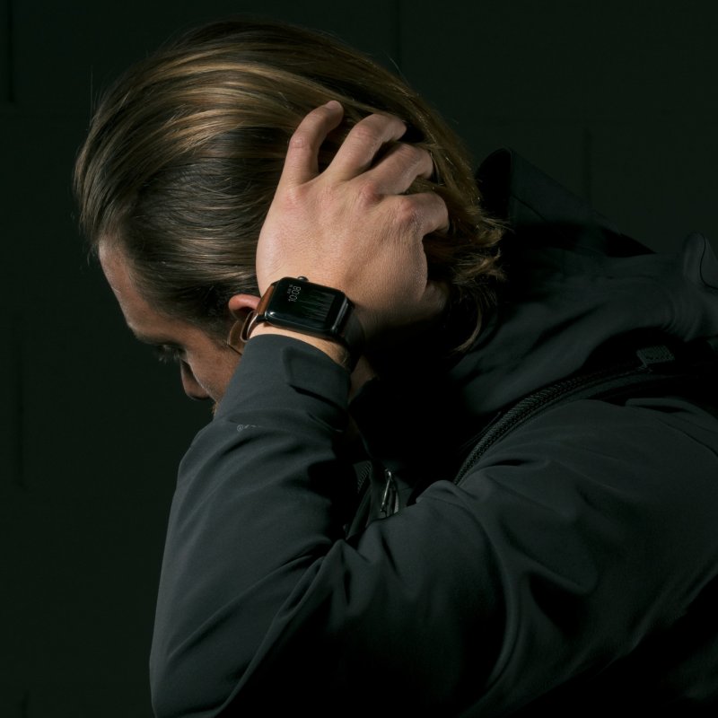 Nomad Strap Modern Lthr. Brown Connect. Silver 46/49mm