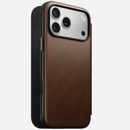 Nomad Modern Leather Folio iPhone 17 Pro Max Brown