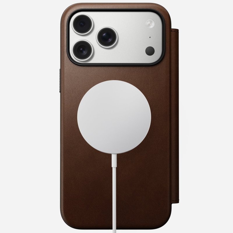 Nomad Modern Leather Folio iPhone 17 Pro Max Brown