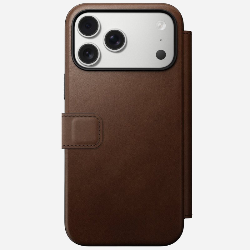 Nomad Modern Leather Folio iPhone 17 Pro Max Brown