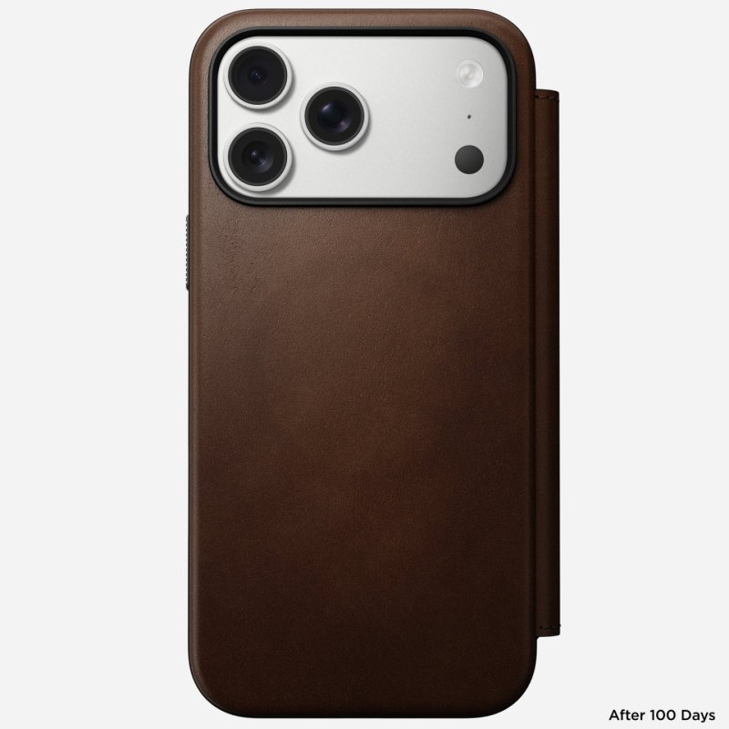 Nomad Modern Leather Folio iPhone 17 Pro Max Brown