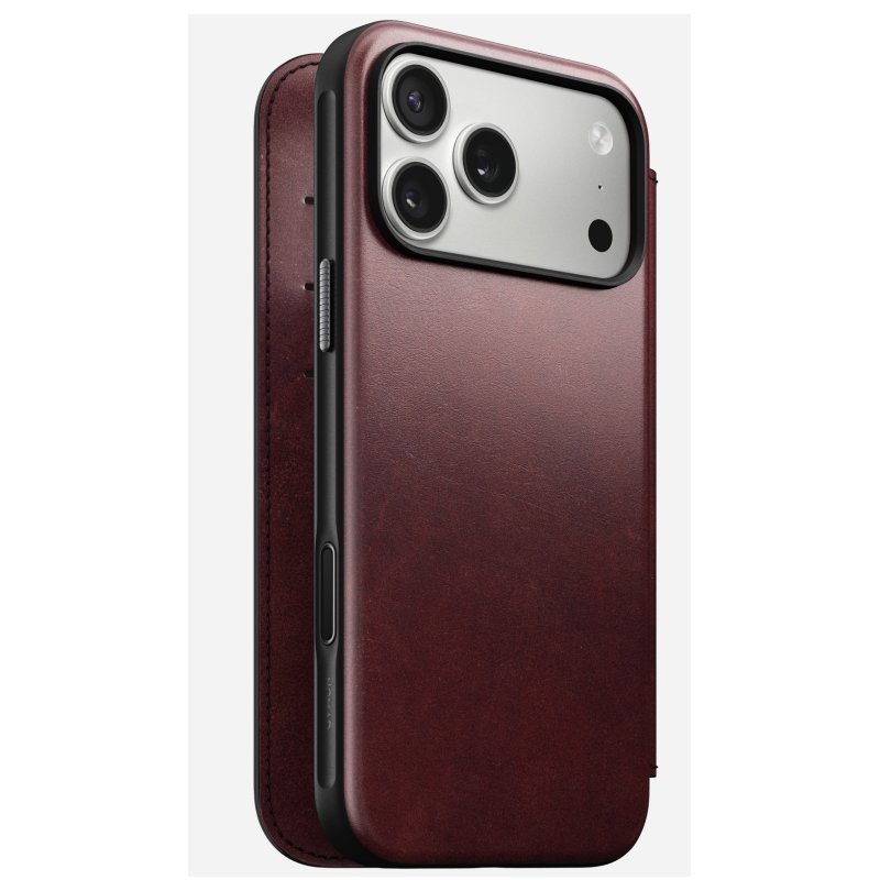 Nomad Modern Leather Folio iPhone 17 Pro Max Burgundy H.